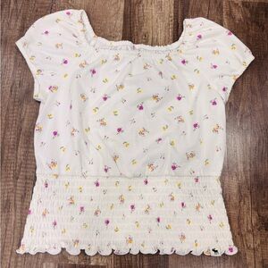 Abercrombie Kids girls White Floral shirt